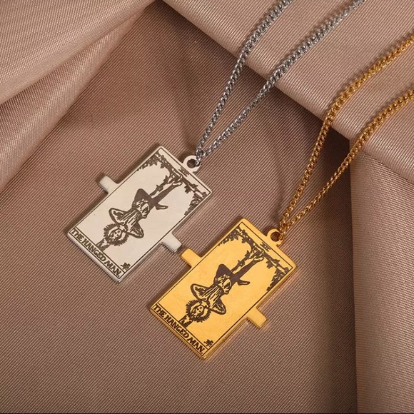 🔵𝟲𝟱%𝗢𝗙𝗙 𝗯𝘂𝗻𝗱𝗹𝗲𝘀 𝟯+🔵 NEW Hanged Man Tarot Stainless Steel Necklace - Picture 5 of 10